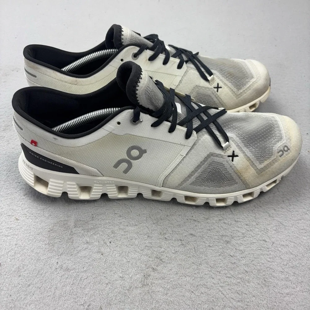 On Cloud Shoes Mens Size 13 White Cushioned CloudTec Mesh Running Sneakers